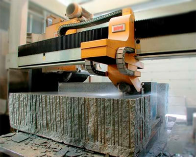 cutting granite slab
